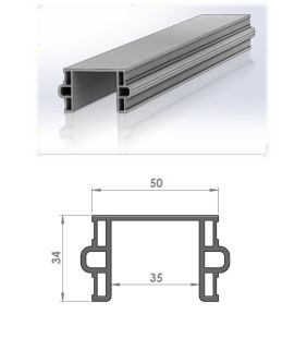ML Perfil en PVC reciclado a 6,0 metros. Tipo adaptador de hueco entre paneles en poste 130 x 130 para vallados. Color blanco.