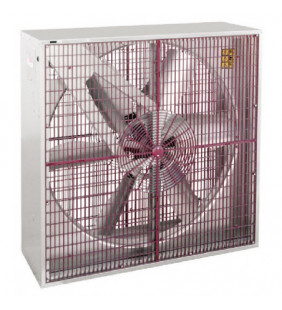 Ventilador trifásico sin persina de caudal 26.000 m3/h. Bastidor galva y hélice Inox.