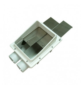 Cajetín de silo sin cono doble alimento diámetro 75.