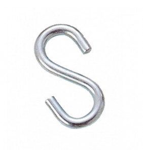Gancho INOX en forma de 'S'.