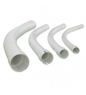 Curva de PVC de transporte de pienso. diámetro 125 mm.